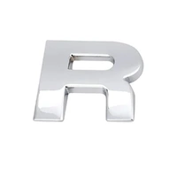 A-Z Alphabet Letters Car Sticker Self Adhesive Auto Badge Emblem 3D Chrome Good - R