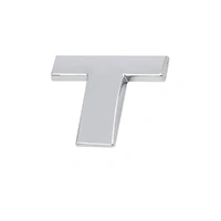 A-Z Alphabet Letters Car Sticker Self Adhesive Auto Badge Emblem 3D Chrome Good - T
