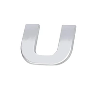 A-Z Alphabet Letters Car Sticker Self Adhesive Auto Badge Emblem 3D Chrome Good - U