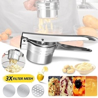 Potato Ricer Masher Fruit Press With 3 Discs Professional All Stainless Steel Au