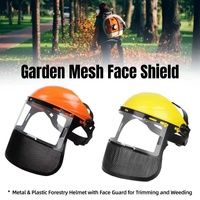 Garden Face Shield Headgear for Mowing and Outdoor Protective Use - Yellow