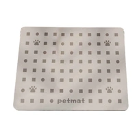Pet Feeding Mat Dogs Cats Absorbent Non Slip Pet Placemat Waterproof Mat - Light Grey