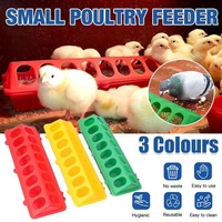 30cm Feeder Storage Trough Quail Drinker Plastic Wild Stable Chick Birds Pigeons - Green