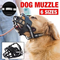 6 Sizes Adjustable Pet Dog No Bite Silicone Basket Muzzle Cage Mouth Mesh Cover - 1#