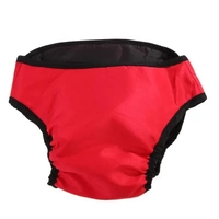 Washable Female Pet Dog Cat Nappy Diaper Physiological Pants Panties Underwear Red - L