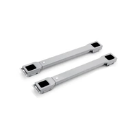 2pcs Adjustable Refrigerator Washing Machine Base Stand Movable Support Shelf - Grooved