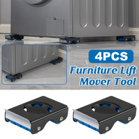 4pcs Movable Washing Machine Stand Furniture Moving Bracket Appliance Roller