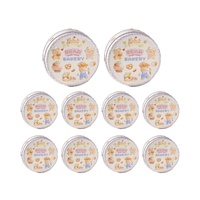 10PCS Cookie Tin Box Metal Biscuit Gift Box Candy Packaging Dragon Year Baking - Bread Bear (bump)