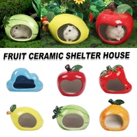 Ceramic Hamster Nest Shelter Landscaping Supplies Small Animal Hideout House - Watermelon