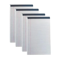 4PCS Tearable Lined Notepad Simple Design Colourful Memo Pad Notebook - White