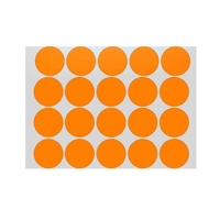 Orange Assorted Sizes Colour Sticker Dots Adhesive Round Labels Circular Spot Scrapbook - 25mm*40 Dots