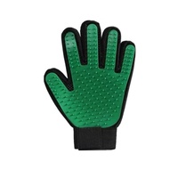 Pet Dog Cat Massage Hair Removal Grooming Comb Touch Cleaning Brush Magic Glove - Green Left Hand