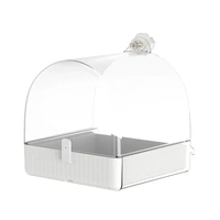 3in1 Parrot Bath Basin Bird Bathtub Cage or Accessory Pet Bird Feeder Water Bowl - Bathroom