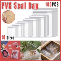 100pcs PVC Self-Sealing Jewelry Bags Anti-Oxidation Storage Dustproof Bags - 12*12cm