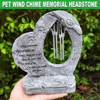 Wind Chime Pet Memorial Headstone Outdoor Garden Decoration for Remembrance