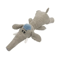 Pet Plush Corn Fleece Squeaky Toy Chew Teeth Cleaning For Dogs Puppies Safe Soft - Grey
