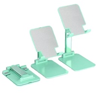 Foldable Adjustable Universal Desk Stand Holder For Mobile Phone Tablet Portable - Green
