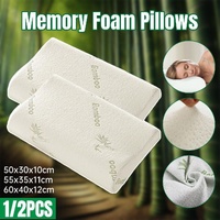 1/2PCS Memory Foam Neck Pillow Wavy Contour Slow Rebound Pillow - 55x35x11cm-1pc