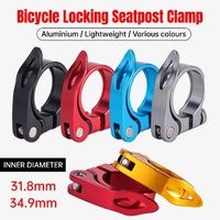 Quick Release Bicycle Seat Tube Clamp Multi Color Lever Lock Cycling Accessories - Golden-3-4