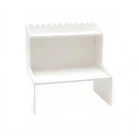 Elevated Double Layer Desktop Storage Rack for Office Dormitory Cosmetics Books - S