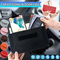 Car Key Case For Faraday Cage Fob Pouch Keyless RFID Blocking Bag - Red