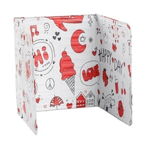 Kitchen Oil Splash Guard Wall Foil Protector Stove Cover Removable Baffle Screen - Red