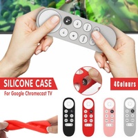 Silicone Case Protective Cover Shell For Google Chromecast Tv 2020 Voice Remote - White
