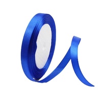 10mm Width Satin Hair Ribbon Wedding Party Decoration Gift Banquet 22m - Royal Blue