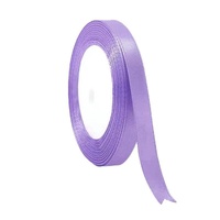 10mm Width Satin Hair Ribbon Wedding Party Decoration Gift Banquet 22m - Light Purple