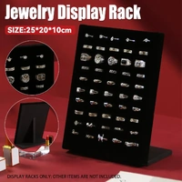 Wood Earring Ring Display Rack with Velvet Fabric for Jewelry Store Showcase Use