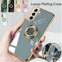 Black Shockproof Ring Holder Case Cover for Samsung S22 Ultra Plus Note 20 - Samsung Galaxy S22Ultra