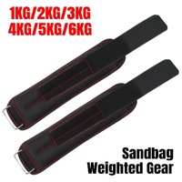 Adjustable Sandbag Gaiter Weight Training Gear for Running and Sports Fitness - Pair of Sandbags (2 x 2.5kg)