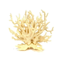 Soft Coral Realistic Water Plants Aquarium Decoration Fish Tank Seawater Set - Beige