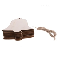 Wooden Christmas Hanging Ornament for Tree DIY Craft Decoration 10pcs - Bell