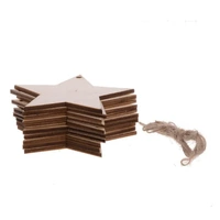 Wooden Christmas Hanging Ornament for Tree DIY Craft Decoration 10pcs - Star