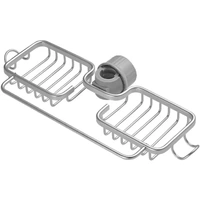 Multifunctional Faucet Shelf Kitchen Storage Sink Draining Basket Household Rack - Silver