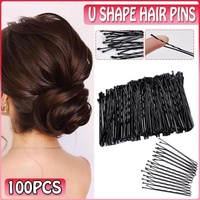 100PCS Black Bobby Pins 5cm Strong Hair Clips for Women Girls School Salon Use