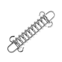 1-15PCS Outdoor Camping Tent Spring Wind Rope Buckle Fix Hook Buckles Silver Red - 1pcs