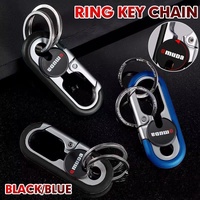 Keychains Fashion Men's Stainless Steel Ring Creative Metal Car Accessory Gift - Blue