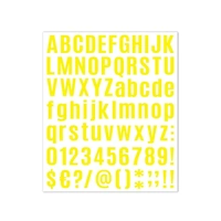 10pcs Letter Stickers Colorful DIY Scrapbooking Water Bottle Greeting Cards - Yellow