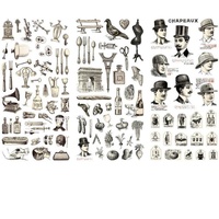15-Style Creative Student Graffiti Sticker Set Small Fresh Sticker - O-Retro Objects