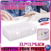 42 Spool Sewing Thread Storage Box Embroidery Bobbin Case Holder Organizer