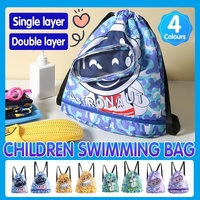 Waterproof Swim Backpack Durable Storage Bag Beach Pool Outdoor Travel - Yellow-Small (Single layer)