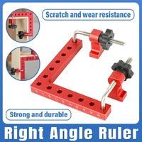 Right Angle Ruler Woodworking Clamp L Type Scribe Positioning Holder Tool