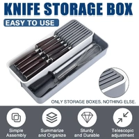 Drawer Dividers Kitchen Knife Organizer Storage Rack Holder Tray Utensil Insert
