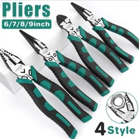 Labor-Saving Multi-Functional Tiger Pliers Flat Needle-Nose Diagonal Wire Pliers - Wire cutters-9inch