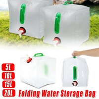 Portable Folding Water Bag Compression Bucket Outdoor Sports Cycling Equipment - 20L