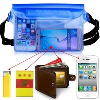 Waterproof Underwater Waist Belt Bum Bag Beach Swimming Boating Dry Phone Pouch - Orange