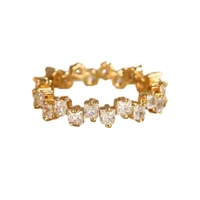 Square Design 1.2ct Simulated Diamond Women Engagement Ring Rose Gold Plated - White-Size 6