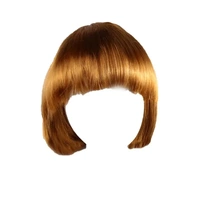 Short Bob Wig with Bangs for Women Synthetic Cosplay Party Hair in 14 Colours - Brown